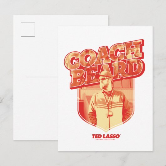 Ted Lasso | Coach Beard Badge Briefkaart (Voorkant / Achterkant)