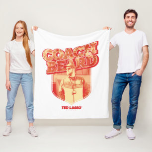 Ted Lasso   Coach Beard Badge Fleece Deken