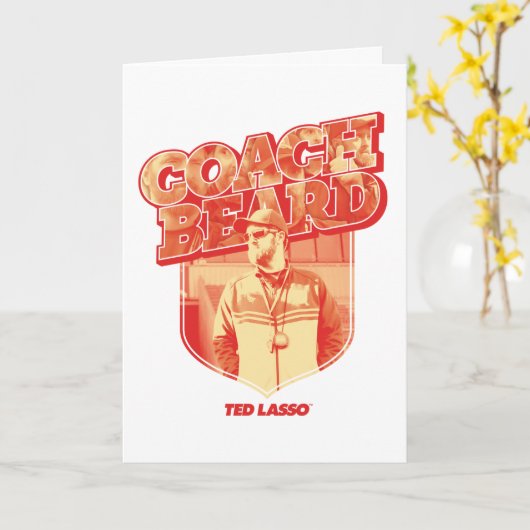 Ted Lasso | Coach Beard Badge Kaart (Gele Bloem)