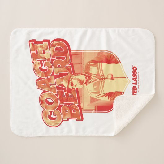 Ted Lasso | Coach Beard Badge Sherpa Deken (Voorkant (horizontaal))