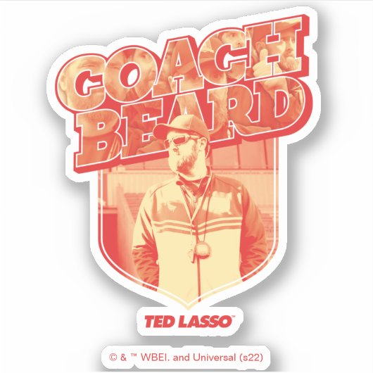 Ted Lasso | Coach Beard Badge Sticker (Voorkant)