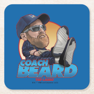 Ted Lasso   Coach Beard Bobblehead Kartonnen Onderzetters