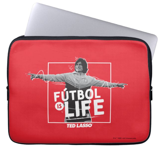 Ted Lasso | Dani Rojas Fútbol is Life Laptop Sleeve (Voorkant)