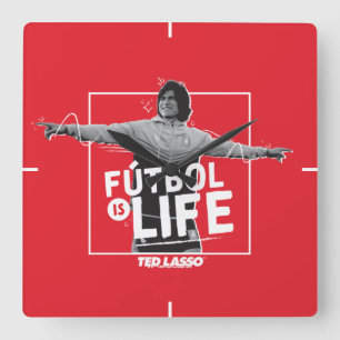 Ted Lasso   Dani Rojas Fútbol is Life Vierkante Klok