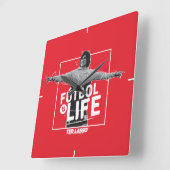 Ted Lasso | Dani Rojas Fútbol is Life Vierkante Klok (Hoek)