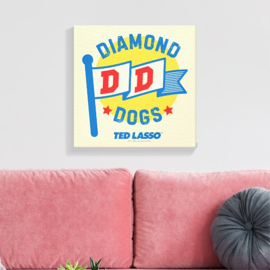 Ted Lasso | Diamond Dogs Pennant Graphic Canvas Afdruk (Insitu (Woonkamer))