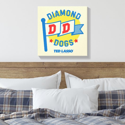 Ted Lasso | Diamond Dogs Pennant Graphic Canvas Afdruk (Insitu (Slaapkamer))