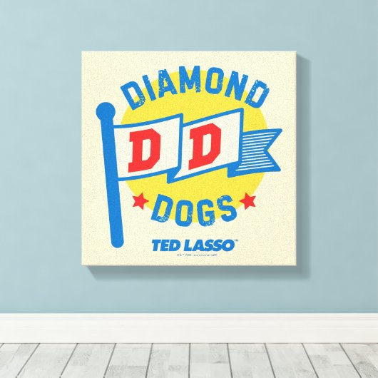 Ted Lasso | Diamond Dogs Pennant Graphic Canvas Afdruk (Insitu (Houten vloer))