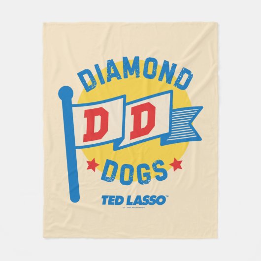 Ted Lasso | Diamond Dogs Pennant Graphic Fleece Deken (Voorkant)
