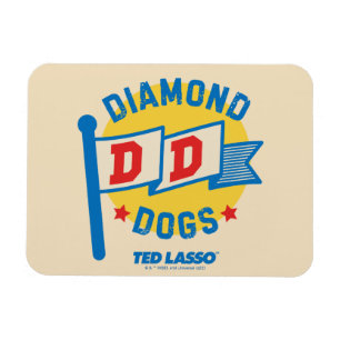 Ted Lasso Diamond Dogs Pennant Graphic Magneet