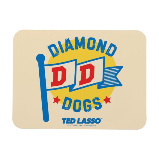 Ted Lasso | Diamond Dogs Pennant Graphic Magneet (Horizontaal)