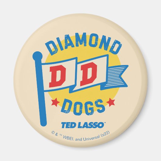 Ted Lasso | Diamond Dogs Pennant Graphic Magneet (Voorkant)