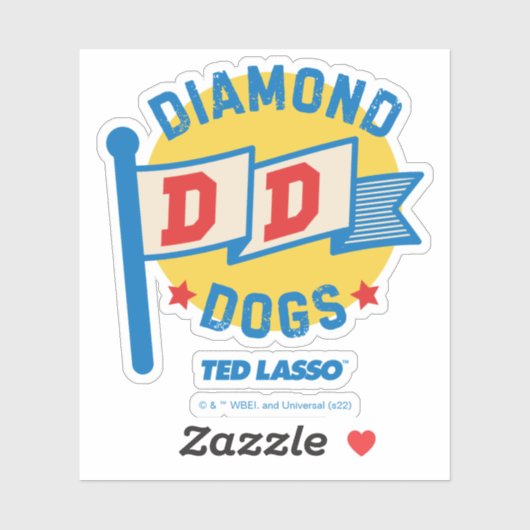 Ted Lasso | Diamond Dogs Pennant Graphic Sticker (Vel)