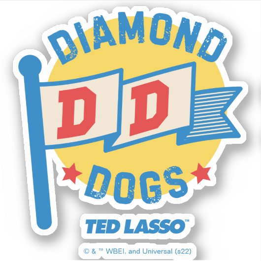 Ted Lasso | Diamond Dogs Pennant Graphic Sticker (Voorkant)