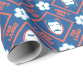 Ted Lasso | Face and Ball Diamond Pattern Cadeaupapier (Rol Hoek)