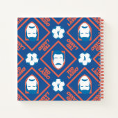 Ted Lasso | Face and Ball Diamond Pattern Notitieboek (Achterkant)