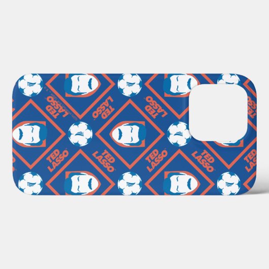 Ted Lasso | Face en Ball Diamond Pattern Case-Mate iPhone Case (Achterkant (horizontaal))