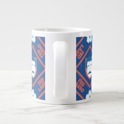 Ted Lasso | Face en Ball Diamond Pattern Grote Koffiekop (Achterkant)