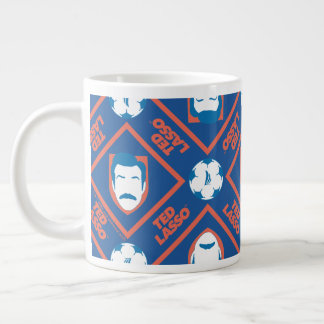 Ted Lasso | Face en Ball Diamond Pattern Grote Koffiekop