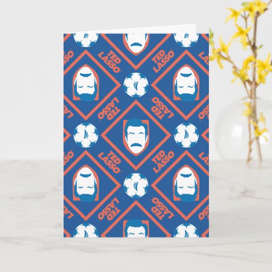 Ted Lasso | Face en Ball Diamond Pattern Kaart (Gele Bloem)