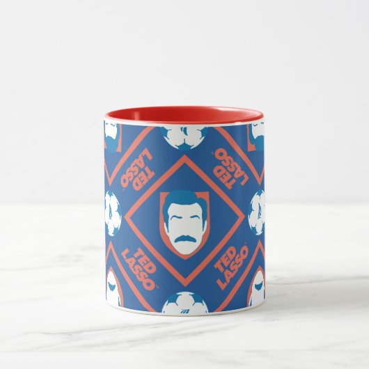 Ted Lasso | Face en Ball Diamond Pattern Mok (Midden)
