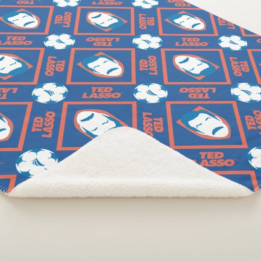 Ted Lasso | Face en Ball Diamond Pattern Sherpa Deken (3/4)