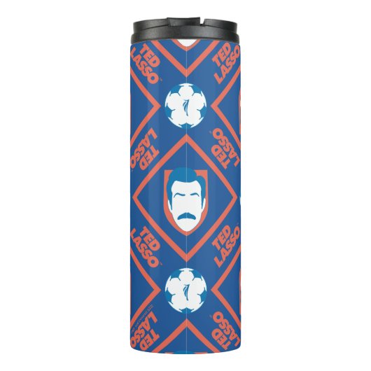 Ted Lasso | Face en Ball Diamond Pattern Thermosbeker (Achterkant)