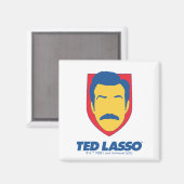 Ted Lasso | Face-pictogram Magneet (Voorkant / Achterkant)