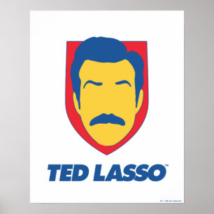 Ted Lasso   Face-pictogram Poster