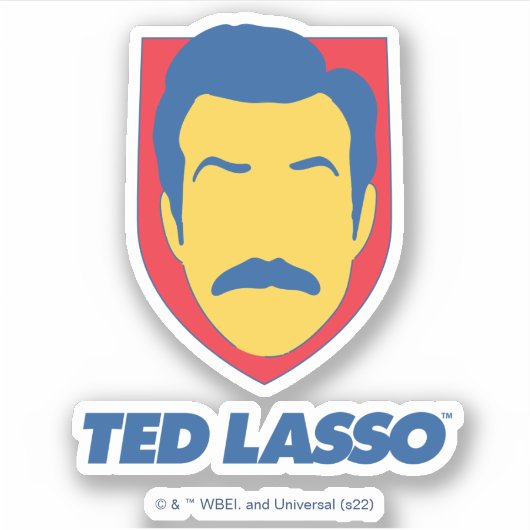 Ted Lasso | Face-pictogram Sticker (Voorkant)
