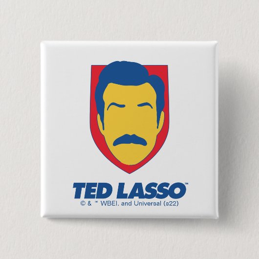 Ted Lasso | Face-pictogram Vierkante Button 5,1 Cm (Voorkant)