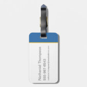 Ted Lasso | Fútbol is Life Stripe Pattern Bagagelabel (Achterkant verticaal)