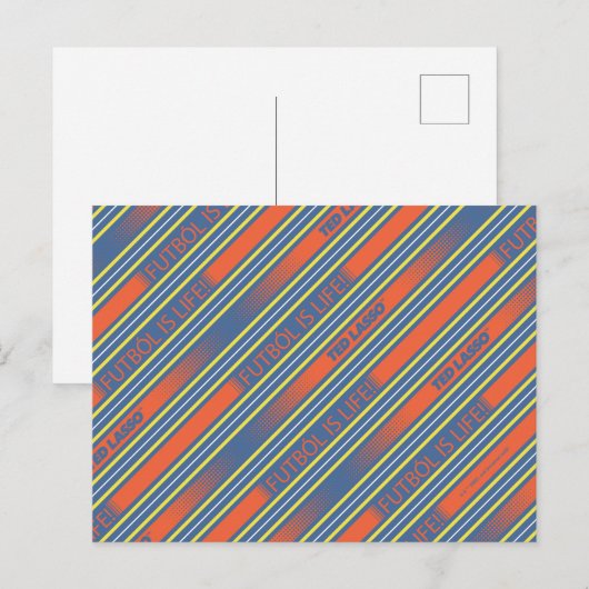 Ted Lasso | Fútbol is Life Stripe Pattern Briefkaart (Voorkant / Achterkant)