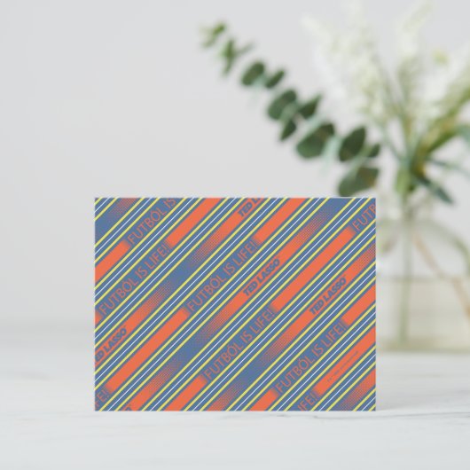 Ted Lasso | Fútbol is Life Stripe Pattern Briefkaart (Staand voorkant)
