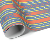 Ted Lasso | Fútbol is Life Stripe Pattern Cadeaupapier (Rol Hoek)