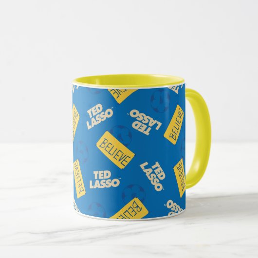 Ted Lasso | Geloof Sign and Ball Toss Pattern Mok (Voorkant rechts)