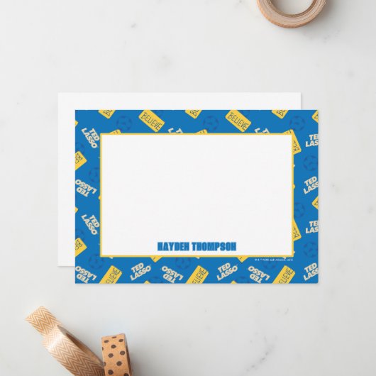 Ted Lasso | Geloof Sign and Ball Toss Pattern Notitiekaartje (Voorkant / Achterkant in situ)