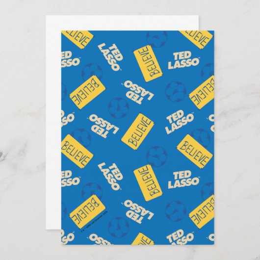 Ted Lasso | Geloof Sign and Ball Toss Pattern Notitiekaartje (Voorkant / Achterkant)