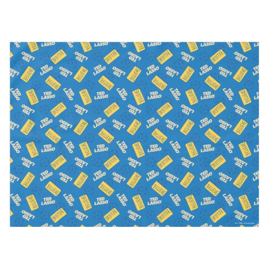 Ted Lasso | Geloof Sign and Ball Toss Pattern Tafelkleed (Voorkant (Horizontaal))