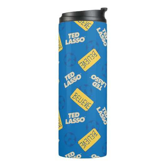 Ted Lasso | Geloof Sign and Ball Toss Pattern Thermosbeker (Gedraaid links)