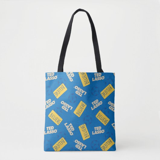 Ted Lasso | Geloof Sign and Ball Toss Pattern Tote Bag (Voorkant)