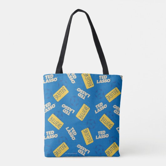 Ted Lasso | Geloof Sign and Ball Toss Pattern Tote Bag (Achterkant)