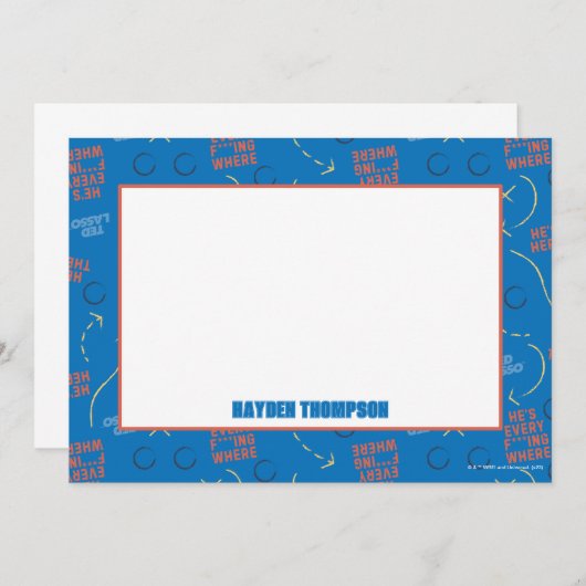 Ted Lasso | Hij is hier, hij is er een speelboekpa Notitiekaartje (Voorkant / Achterkant)