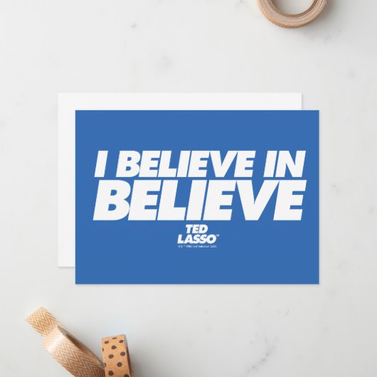 Ted Lasso | Ik geloof in geloof Notitiekaartje (Voorkant / Achterkant in situ)