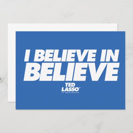 Ted Lasso | Ik geloof in geloof Notitiekaartje (Voorkant / Achterkant)
