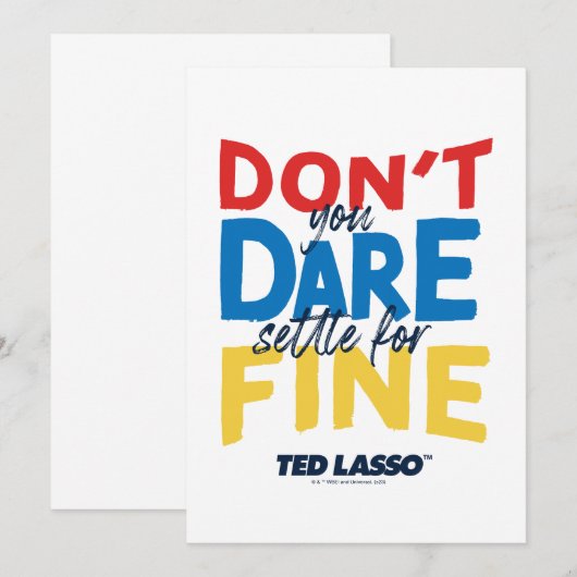 Ted Lasso | Je bent niet bang voor een boete Notitiekaartje (Voorkant / Achterkant)