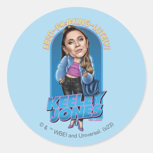 Ted Lasso | Keeley Jones Bobblehead Ronde Sticker (Voorkant)