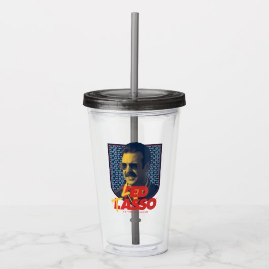 Ted Lasso | Led Tasso Badge Acryl Drinkbeker (Voorkant)
