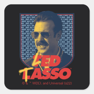 Ted Lasso   Led Tasso Badge Vierkante Sticker