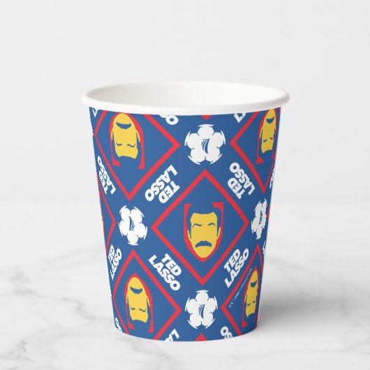 Ted Lasso Pattern Papieren Bekers (Achterkant)
